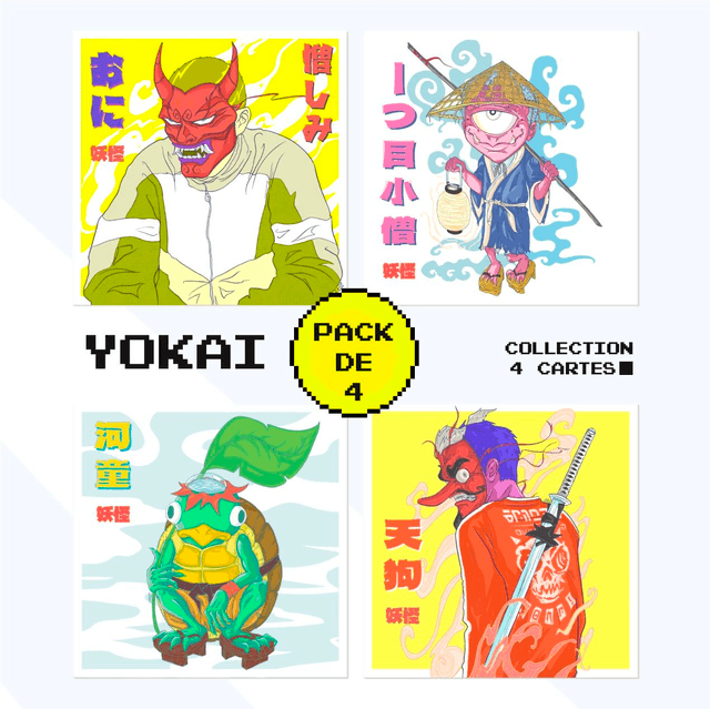 YOKAI | Pack 4x Cartes 
